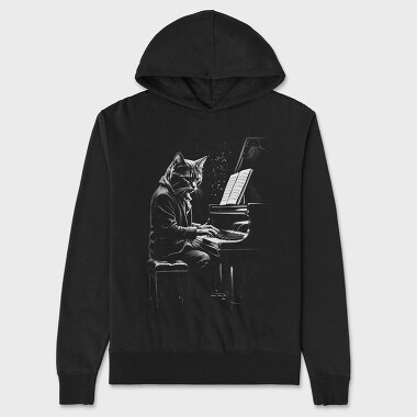 Catpiano, Unisex Men's Hoodie