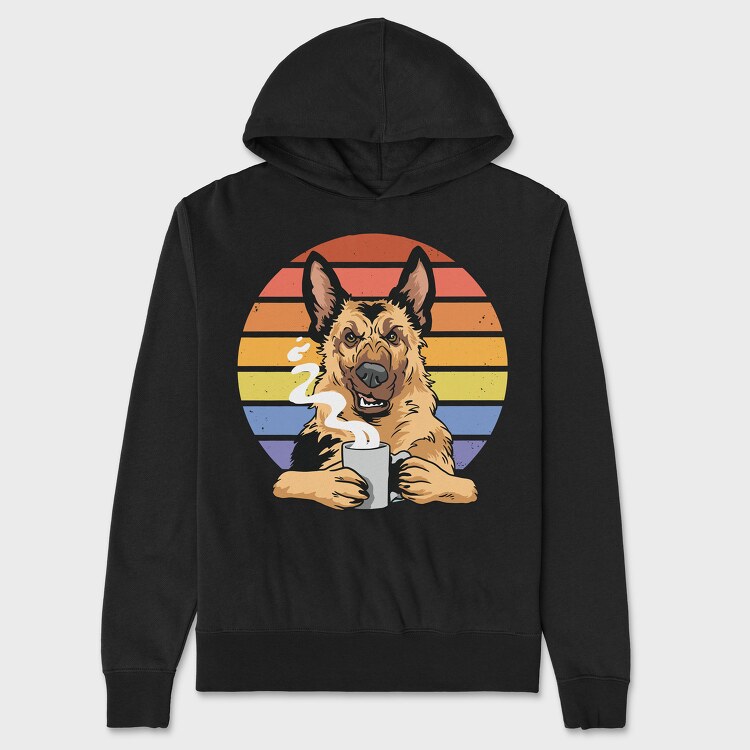 Angry German Shepherd Coffee, Унисекс Мъжко Суичър
