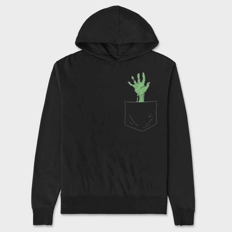 Zombie Hand Pocket, Unisex Men's Hoodie