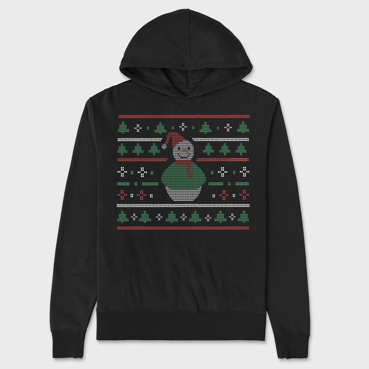 Uglysweater Snowman, Unisex Men's Hoodie